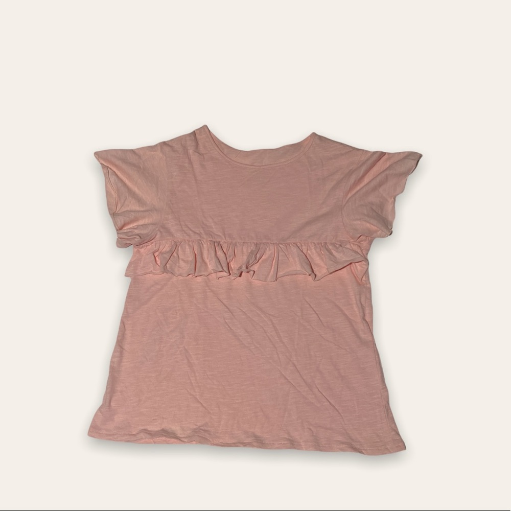 Zara kids 13/14, pink tee with ruffles